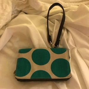 Women’s Thirty-One Aqua/Tan Wallet Clutch